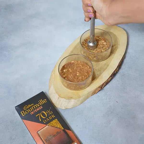 Bournville Chocolate Walnut Cheesecake - Transfer into a bowl