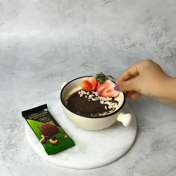 Bournville Chocolate Yogurt Bowl - Strawberry Garnish