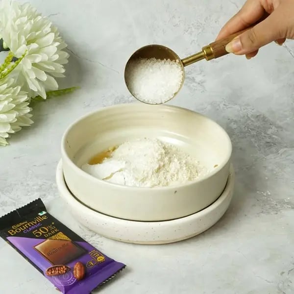 Bournville Coconut Sel Roti-Add sugar to it