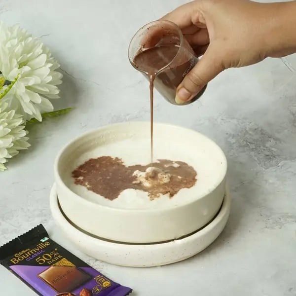 Bournville Coconut Sel Roti-Once the chocolate melts with milk