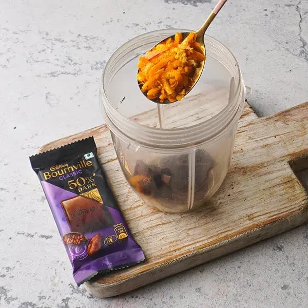 Bournville Coffee Orange Mousse - Add a teaspoon of orange zest