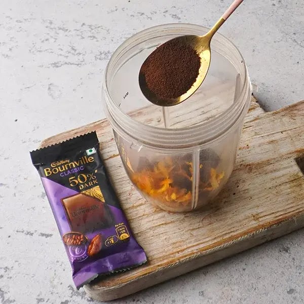 Bournville Coffee Orange Mousse - Add half teaspoon of instant coffee powder
