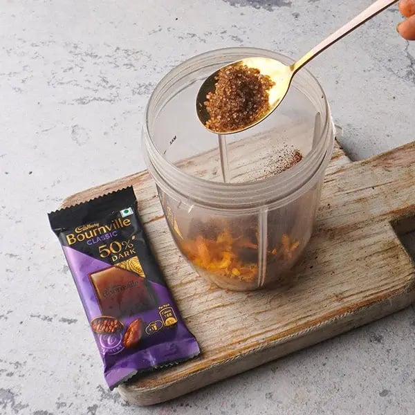 Bournville Coffee Orange Mousse - Add one or two teaspoons of sugar