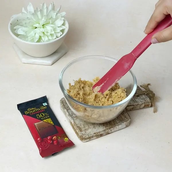 Bournville Covered Biscuit Balls - Mixing Biscuit Dough