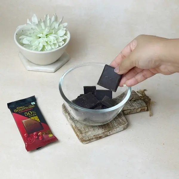 Bournville Covered Biscuit Balls - Melting Chocolate