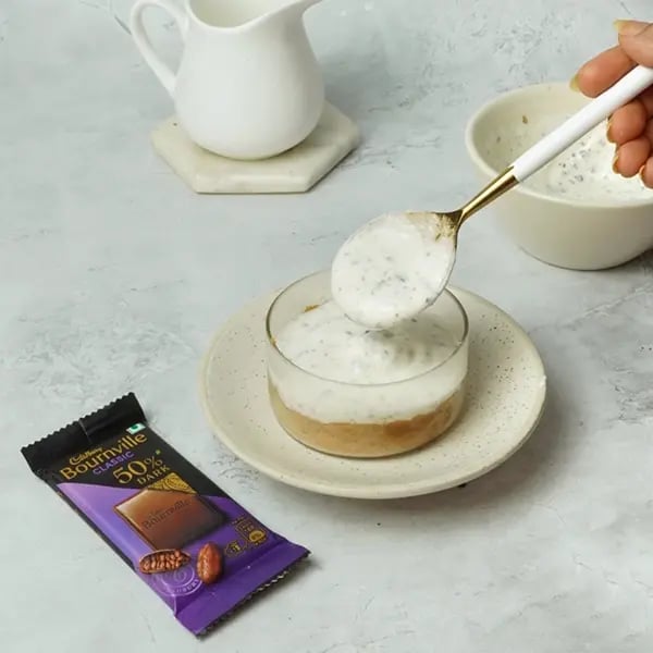 Bournville Covered No-Bake Biscoff Cheesecake-Take out the chilled biscuit base