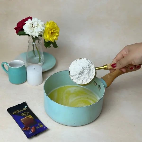 Bournville Dipped Choux Pastry - Boiling Liquid
