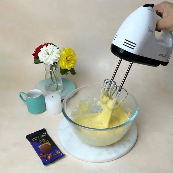 Bournville Dipped Choux Pastry - Stirring Choux Pastry