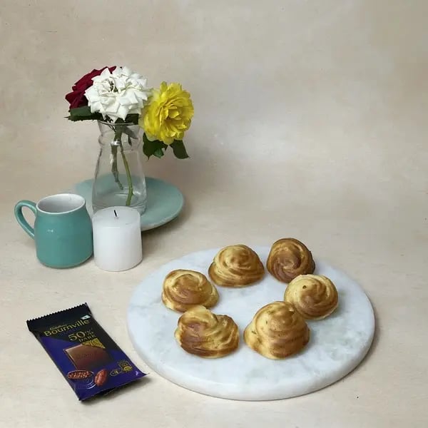 Bournville Dipped Choux Pastry - Adding Eggs To Batter