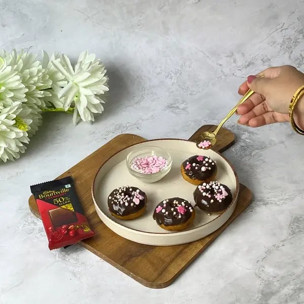Bournville Dipped Quick Bread Donut - Spr