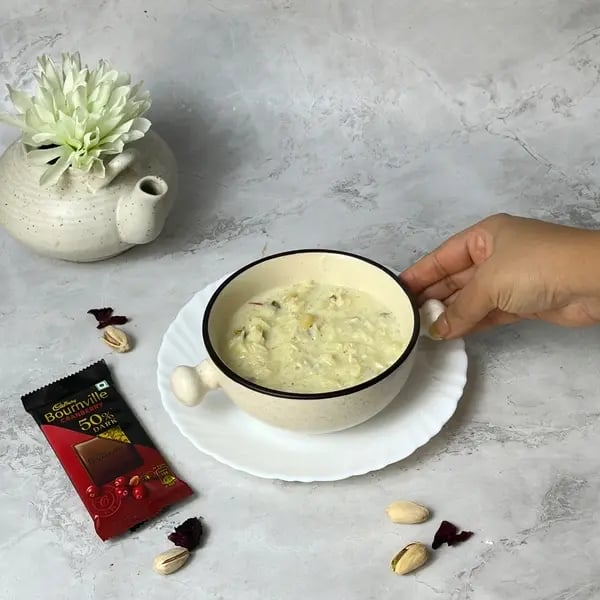 Bournville Drizzled Tasmai Kheer - Serving Bowl Kheer