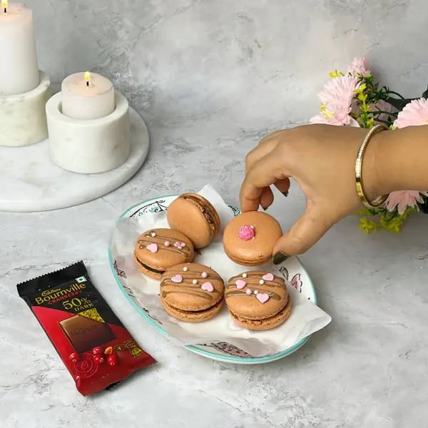 Bournville Filled Chocolate Macarons - Chilled Macarons
