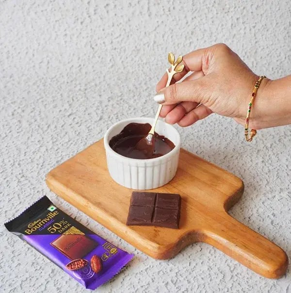 Bournville Flavored Dry Fruit Cookies - Melt bournville dark chocolate