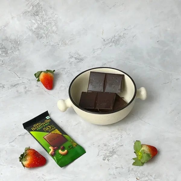 Bournville Fudgy Chocolate Steamed Cake With Strawberry - Melting Chocolate In Microwave