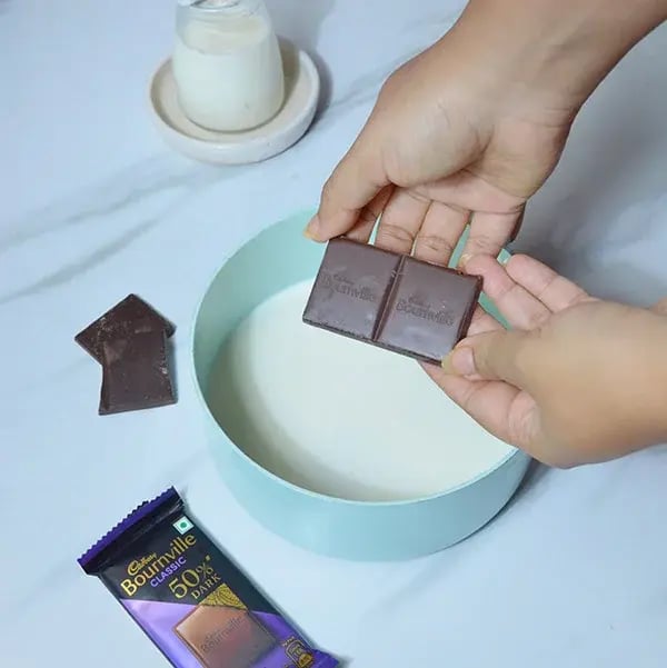 Bournville Matka Kulfi - Add milk &amp; Cadbury Bournville chocolates