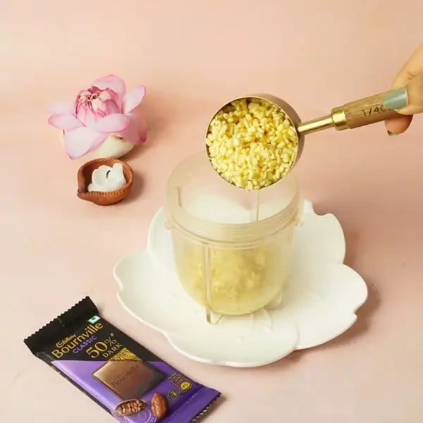 Bournville Moong Dal Halwa-Soak one cup of moong dal overnight