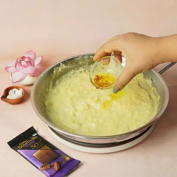 Bournville Moong Dal Halwa-Keep stirring continuously