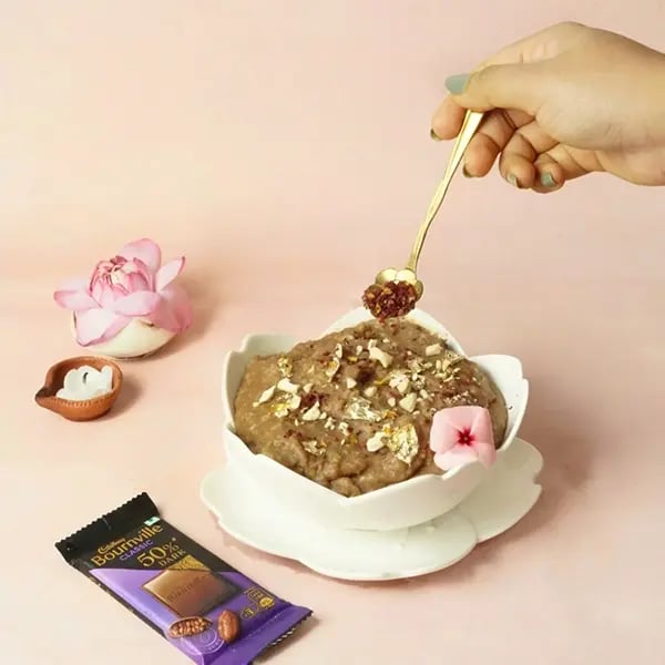 Bournville Moong Dal Halwa-Transfer it to a bowl