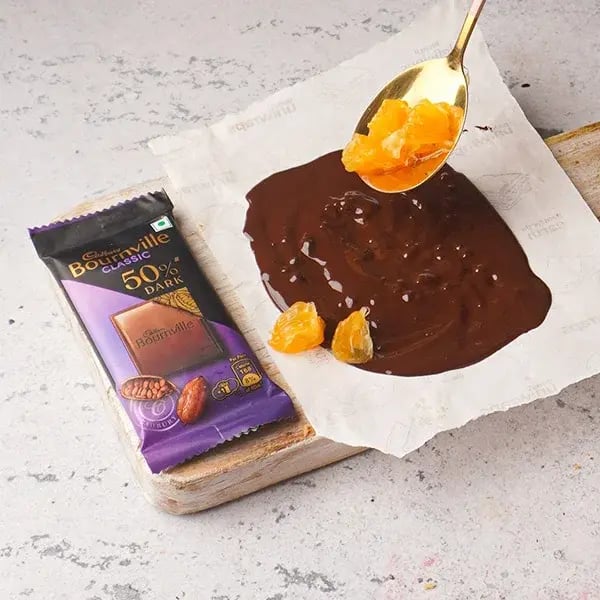 Bournville Orange Bark - Add chopped oranges