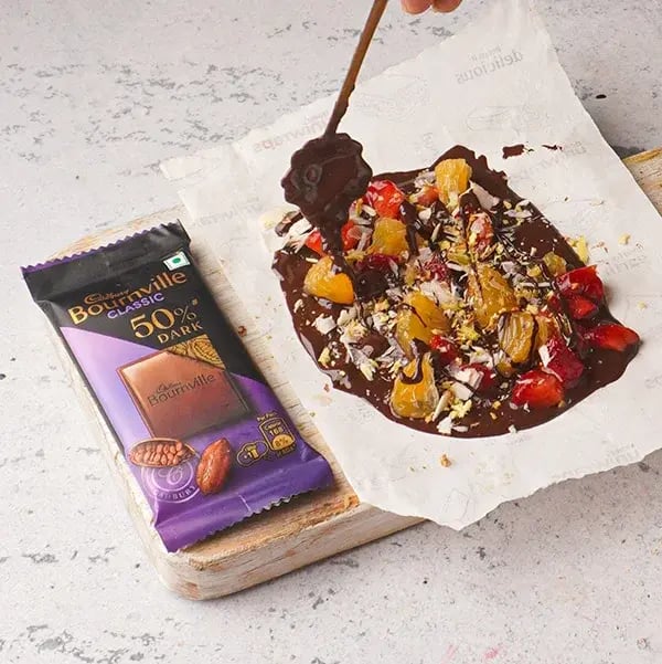 Bournville Orange Bark - Add more melted chocolates