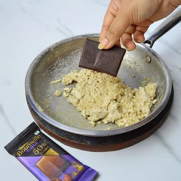 Bournville roasted almond two in one kalakand - Break the Cadbury Bournville chocolate