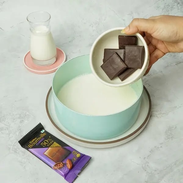 Bournville Saffron Kharwas-In a heavy-bottomed pan