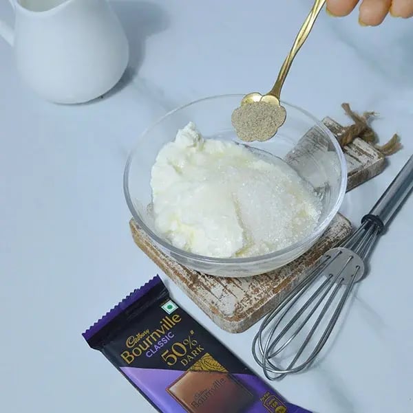 Bournville Shrikhand Chia Pudding - Add cardamom powder