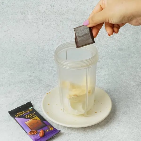 Soan Papdi Milkshake Recipe With Bournville Chocolate And Pistachio (Use Leftover Diwali Sweets) - Chopped Bournville Chocolate