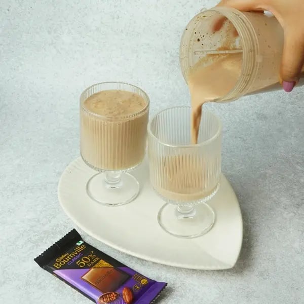 Bournville Soan Papdi Pistachio Milkshake-Open the jar and let it sit for a minute