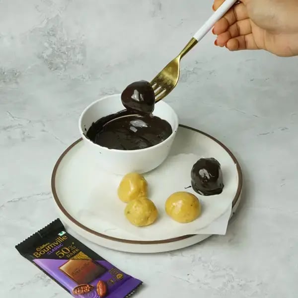 Bournville Soan Papdi Truffle - Dip it into melted chocolate