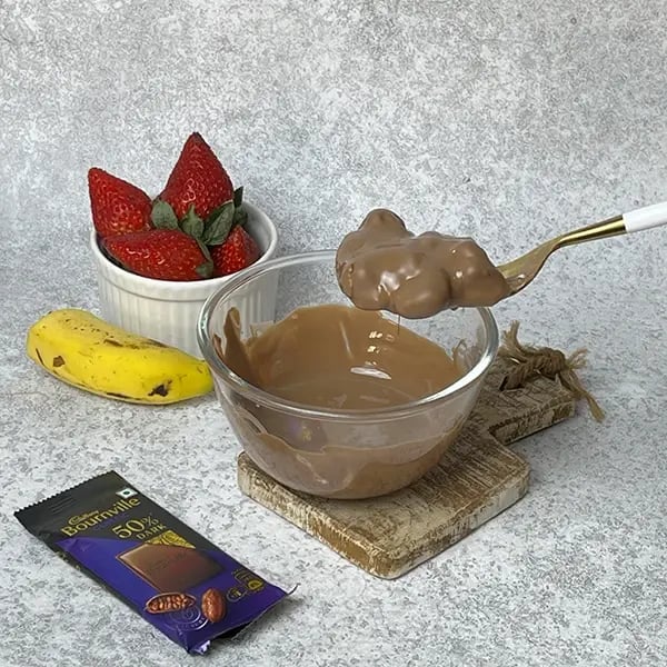 Bournville Strawberry Banana Yogurt Cluster -Carefully dip frozen clusters