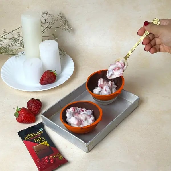 Bournville Strawberry Dome - Spoon The Strawberry Filling