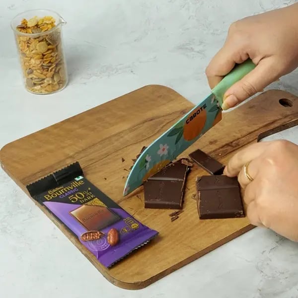 Bournville Strawberry Shrikhand Parfait-Chop Cadbury Bournville chocolate