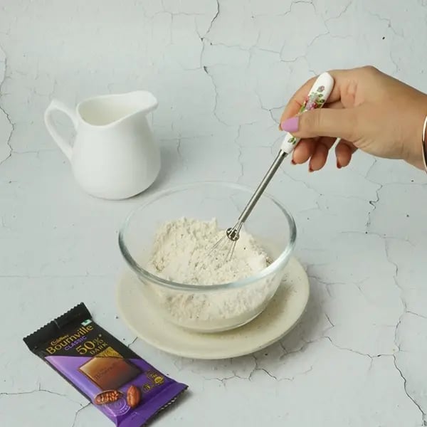 Bournville Wheat Pancake-Using a spoon or a whisk