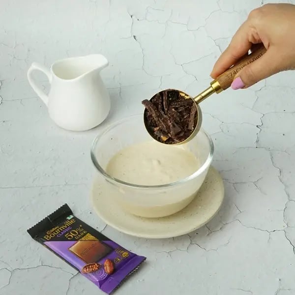 Bournville Wheat Pancake-Add chopped Cadbury Bournville chocolate