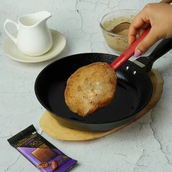 Bournville Wheat Pancake-Once the bubbles appear