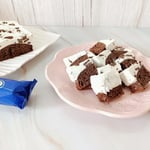 Brownie Bars with Ice Cream and Oreo Topping