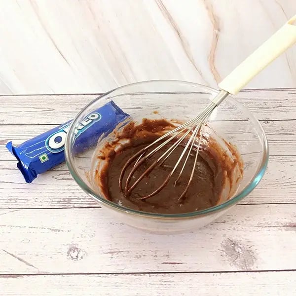 Brownie Bars with Ice Cream and Oreo Topping - Add the dry ingredients