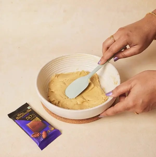 Cadbury Bournville Cereal Cookies-Gently fold using a spatula