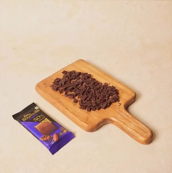 Cadbury Bournville Cereal Cookies-Chop the Cadbury Bournville chocolate