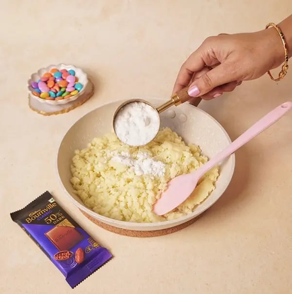 Cadbury Bournville Flower Sondesh with Gems-Once the mawa completely melts