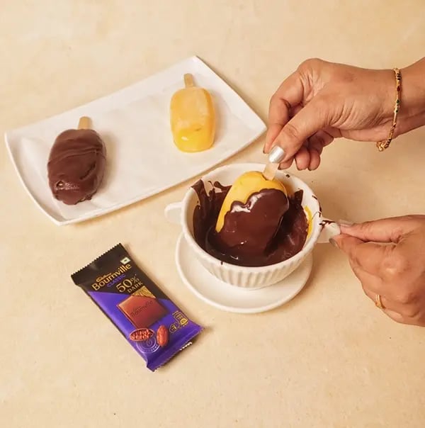 Cadbury Bournville Mango Pops-Once the mango pops are frozen solid