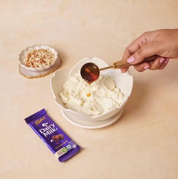 Cadbury Dairy Milk Chocolate Yogurt Bombs-In a mixing bowl