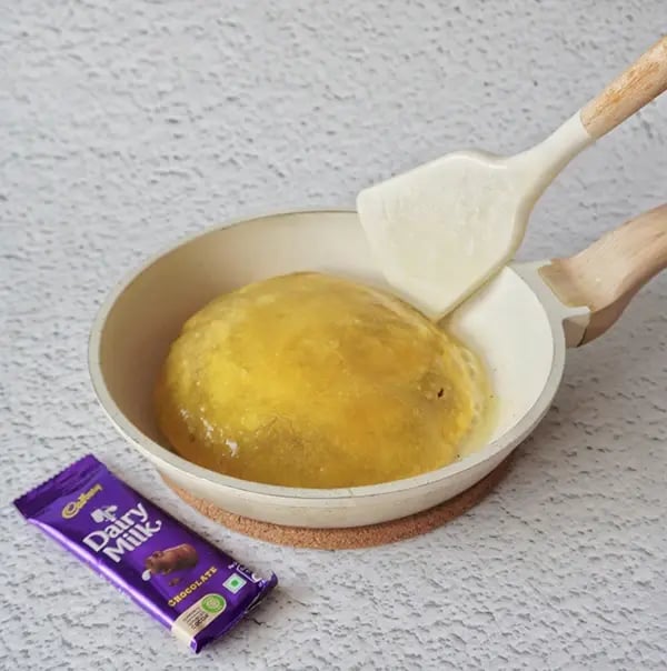 Cadbury Dairy Milk Puran Poli with Cashews and Almonds - Add grated dairy milk chocolate