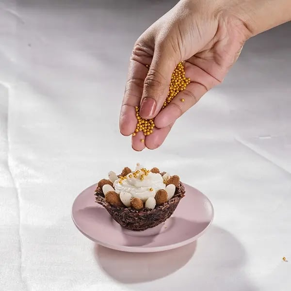 Cadbury Khusi Pitha - Garnish & serve