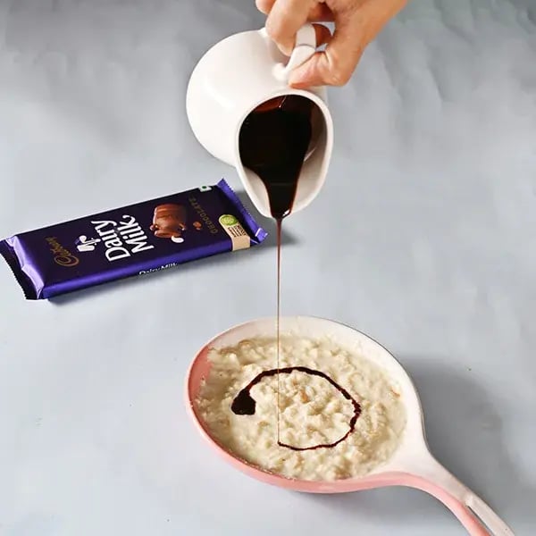 Cadbury Makha Sandesh - Add melted chocolate