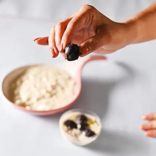 Cadbury Rasmalai - Dip chhena balls in melted chocolate