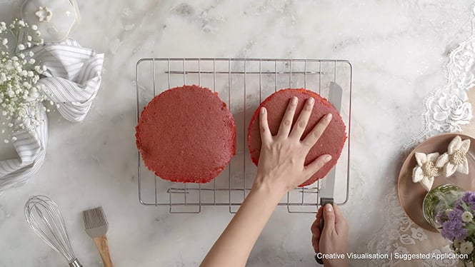 Cadbury Silk Red Velvet Anniversary Cake Step 10