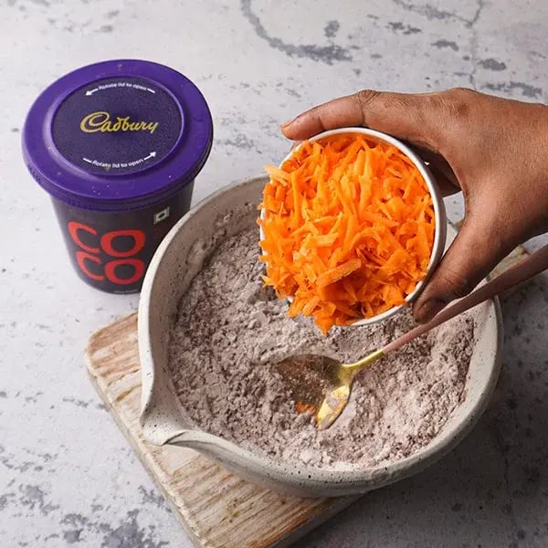 Carrot Banana Cake - Add grated carrots