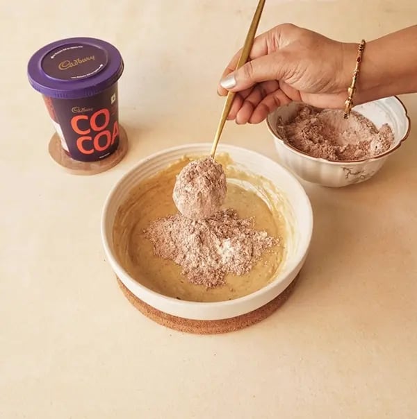 Cheesecake Brownie-Gradually fold the dry ingredients